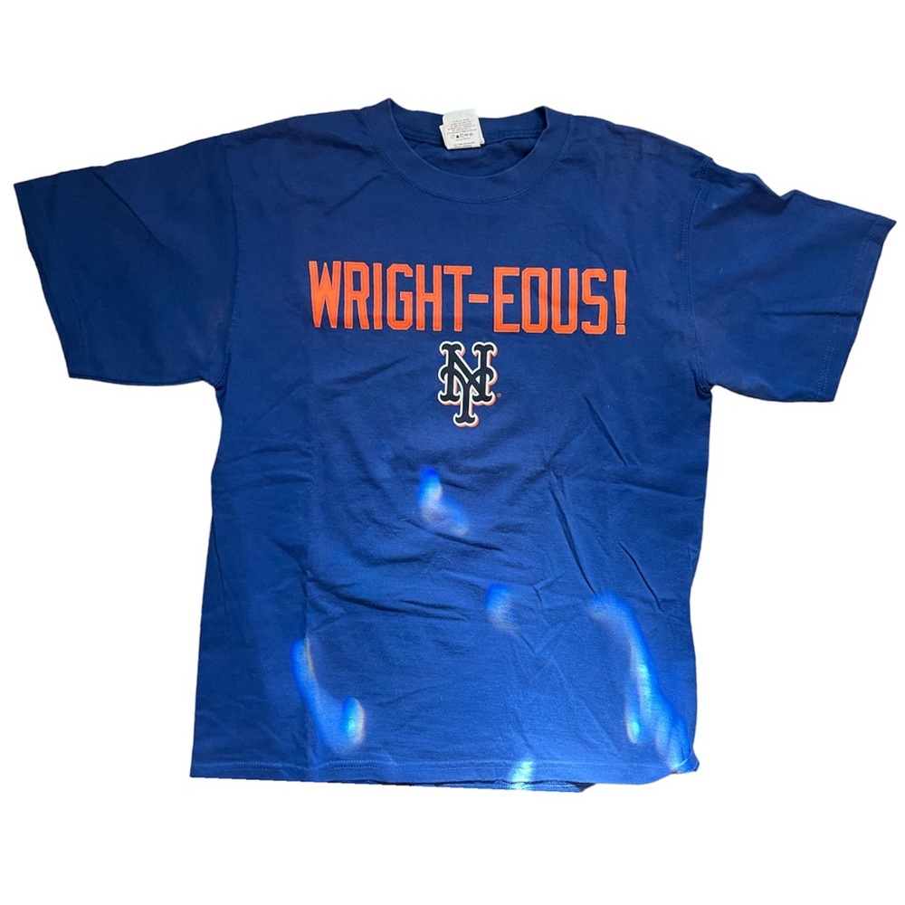 New York Mets David Wright Blue Shirt Medium